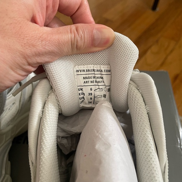Brand New Balenciaga Track 2 Sneaker white silver. MISMATCHED sz eu 38 and 39 - Picture 5 of 11
